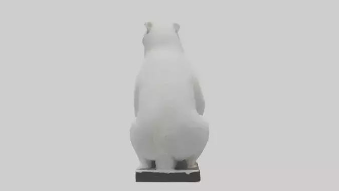 3D model Polar Bear statue model VR / AR / low-poly
