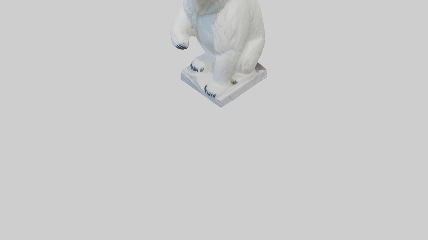 3D model Polar Bear statue model VR / AR / low-poly