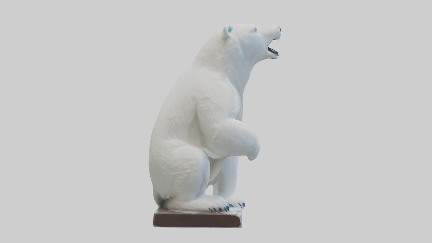 3D model Polar Bear statue model VR / AR / low-poly