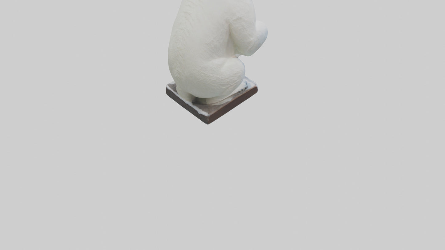 3D model Polar Bear statue model VR / AR / low-poly