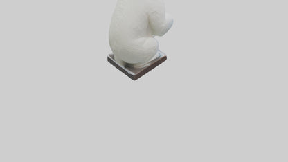 3D model Polar Bear statue model VR / AR / low-poly