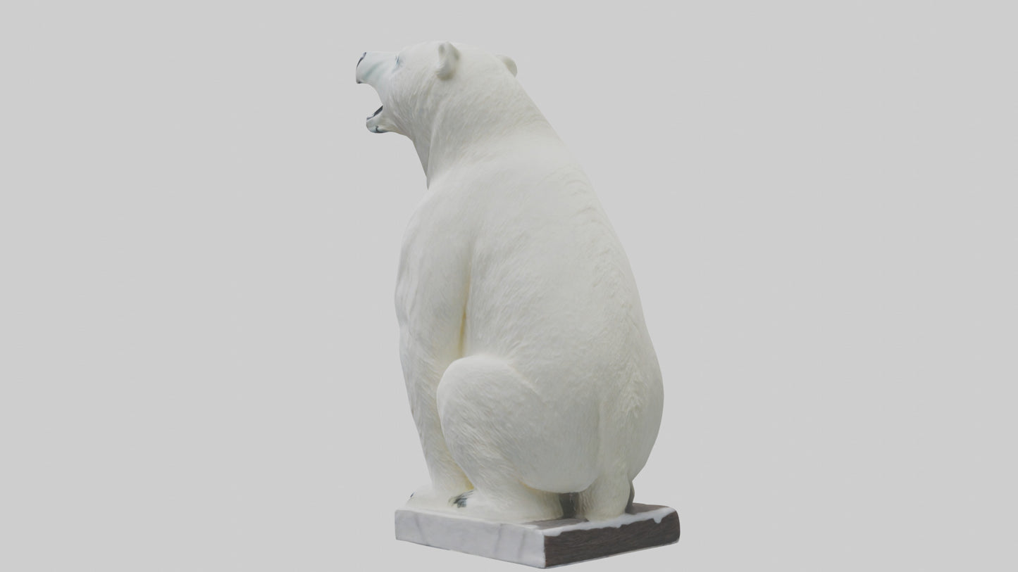 3D model Polar Bear statue model VR / AR / low-poly