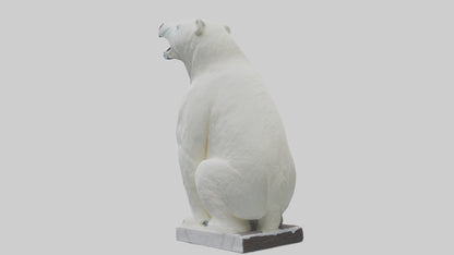3D model Polar Bear statue model VR / AR / low-poly