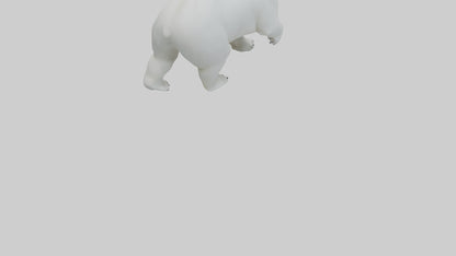3D model Polar Bear walking model VR / AR / low-poly