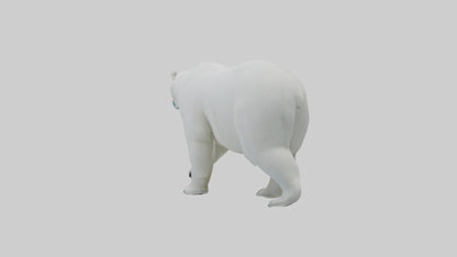 3D model Polar Bear walking model VR / AR / low-poly