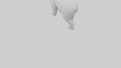 3D model Polar Bear walking model VR / AR / low-poly