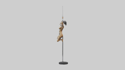 3D model Pole Dance Pose statue model VR / AR / low-poly