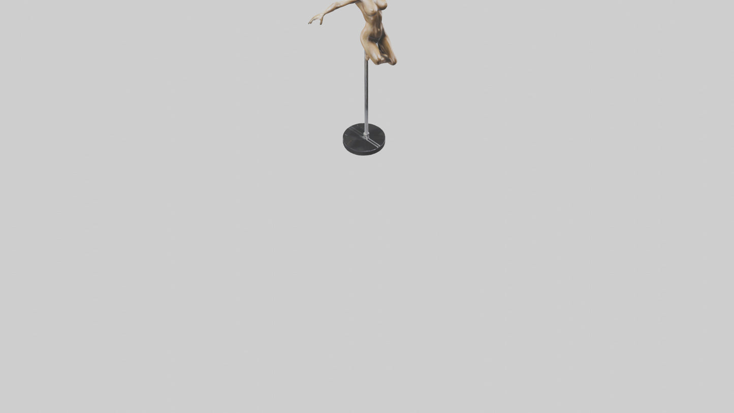 3D model Pole Dance Pose statue model VR / AR / low-poly