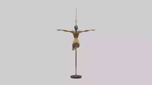 3D model Pole Dance Pose statue model VR / AR / low-poly