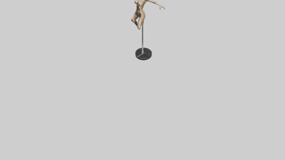 3D model Pole Dance Pose statue model VR / AR / low-poly
