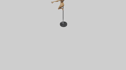 3D model Pole Dance Pose statue model VR / AR / low-poly