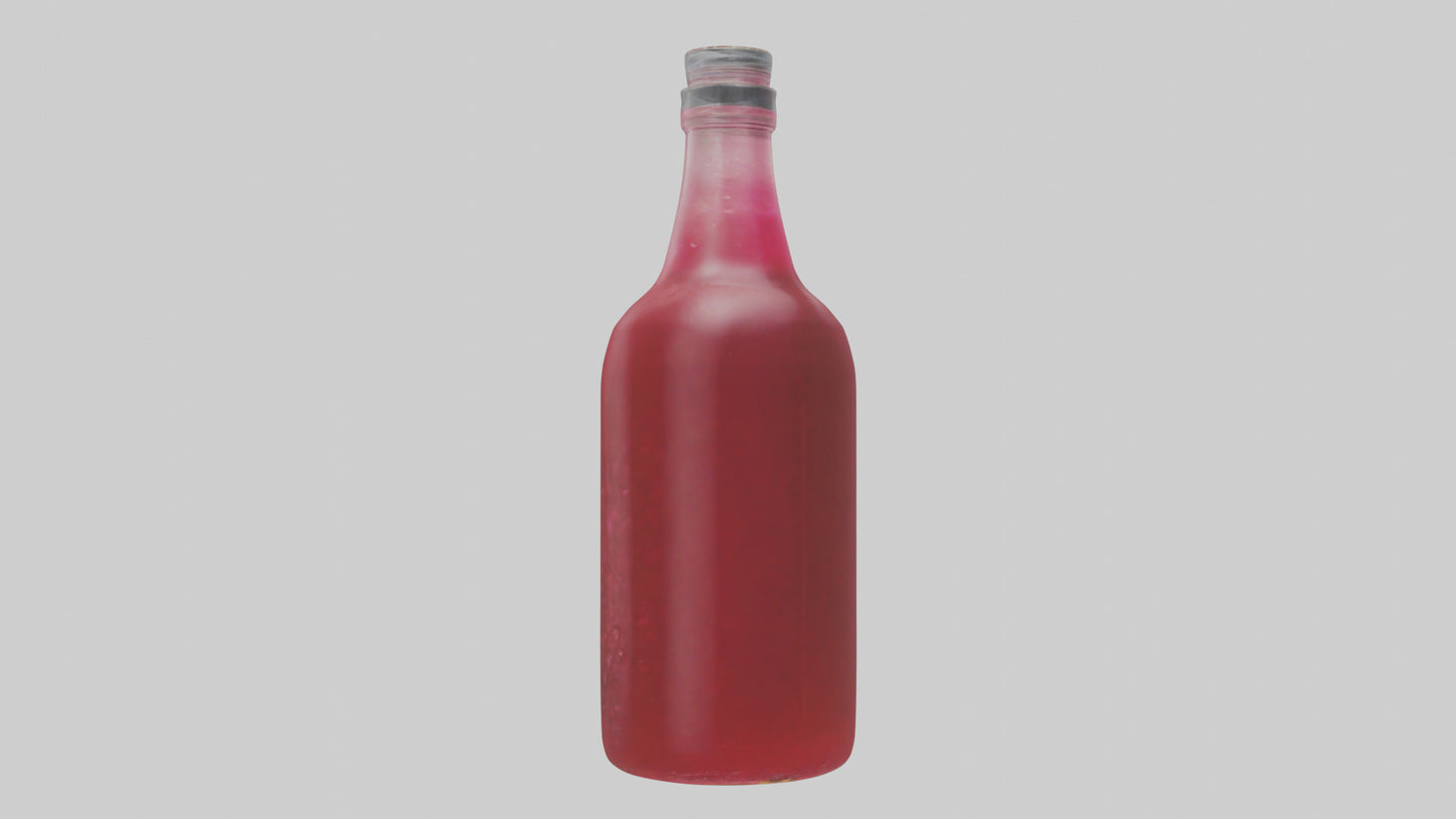 Pomegranate juice model VR / AR / low-poly