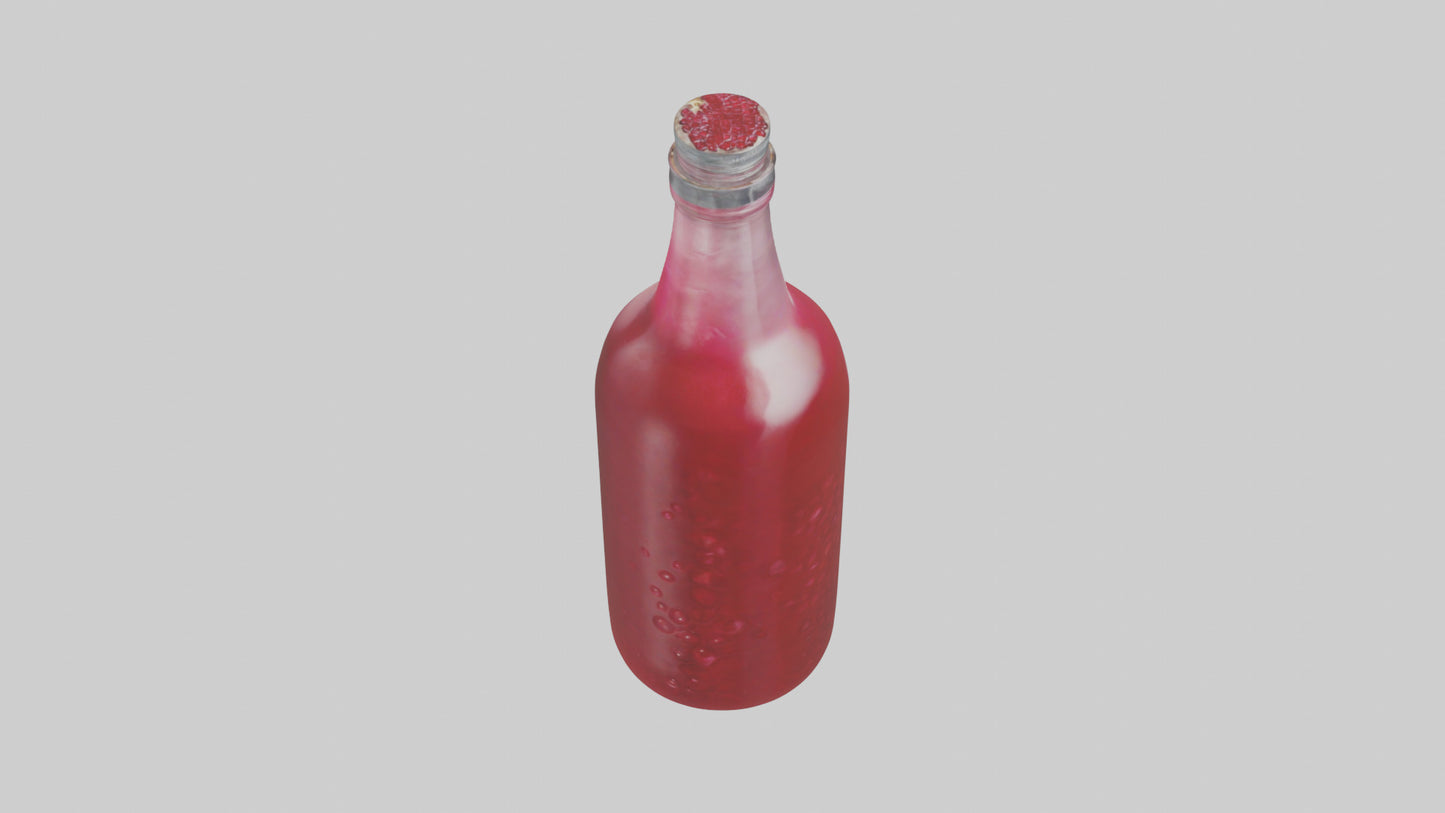 Pomegranate juice model VR / AR / low-poly