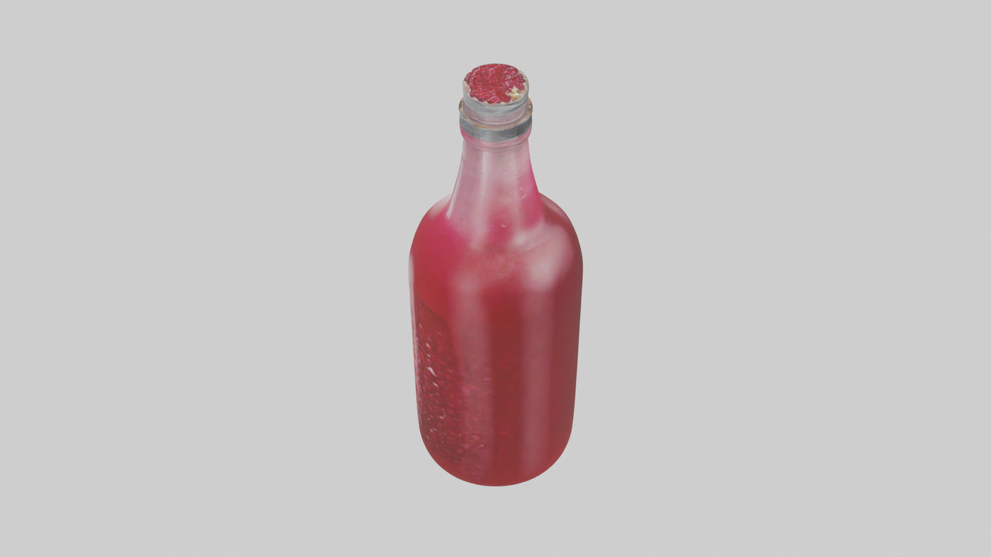 Pomegranate juice model VR / AR / low-poly