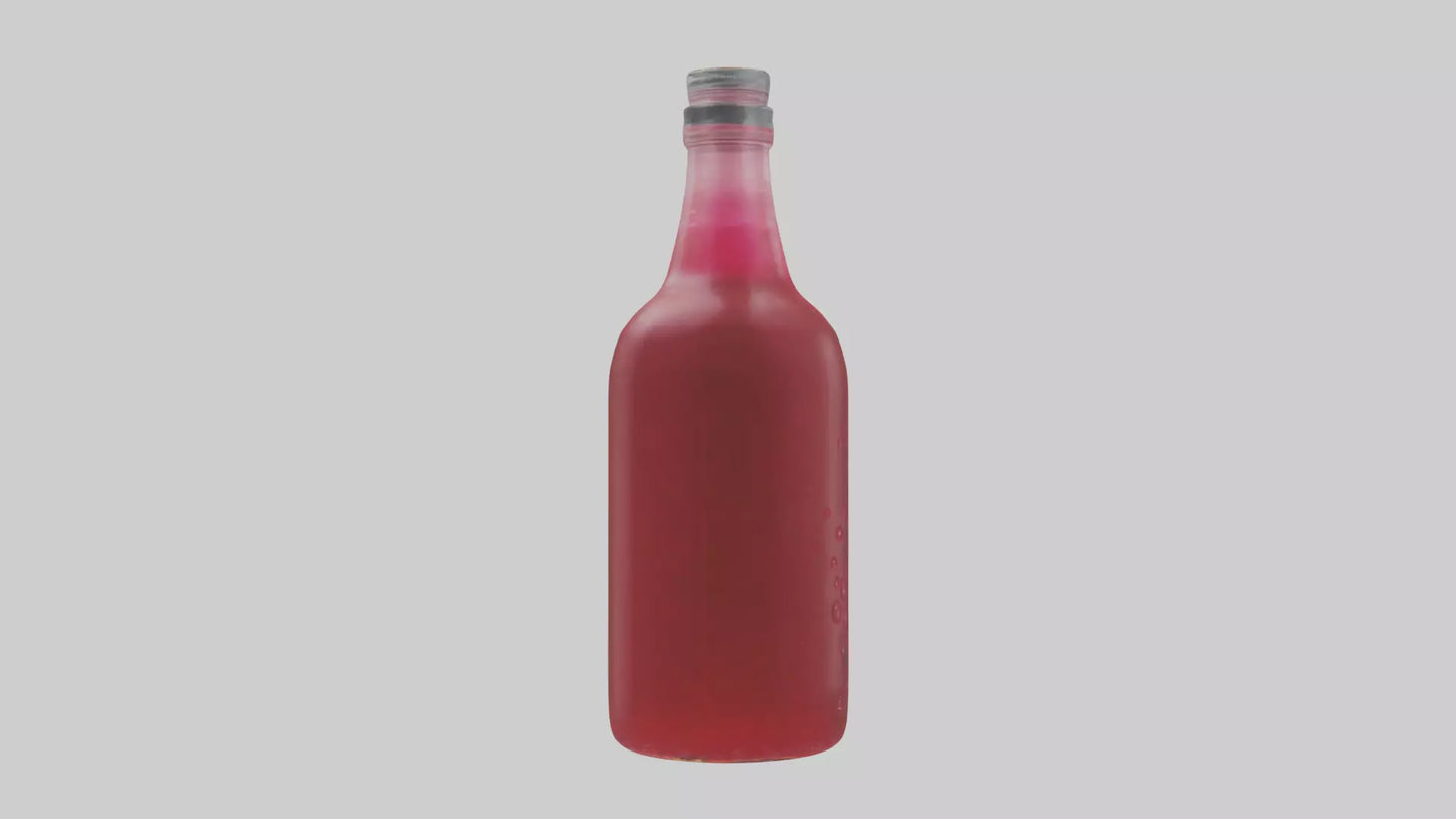 Pomegranate juice model VR / AR / low-poly