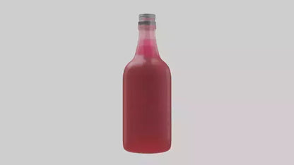 Pomegranate juice model VR / AR / low-poly