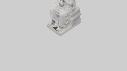3D model Pondering Philosopher statue model VR / AR / low-poly