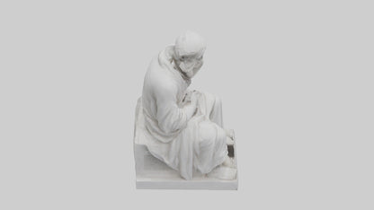 3D model Pondering Philosopher statue model VR / AR / low-poly
