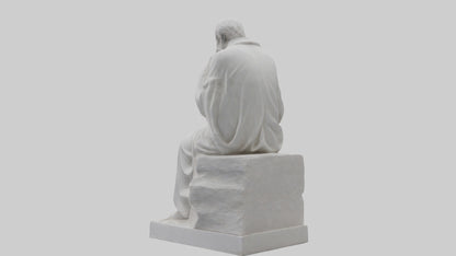 3D model Pondering Philosopher statue model VR / AR / low-poly