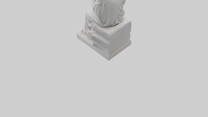 3D model Pondering Philosopher statue model VR / AR / low-poly