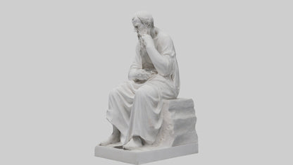 3D model Pondering Philosopher statue model VR / AR / low-poly