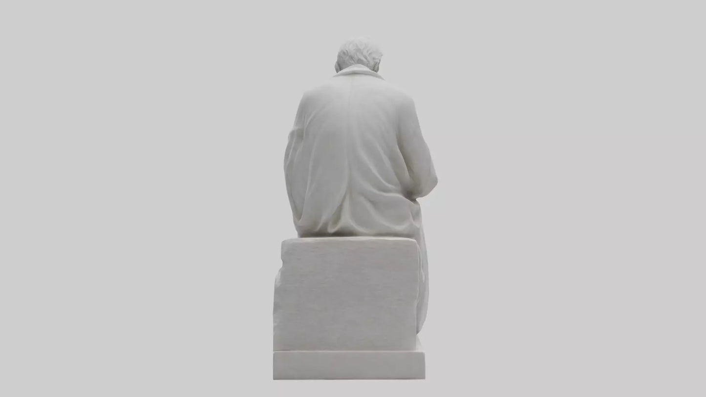 3D model Pondering Philosopher statue model VR / AR / low-poly