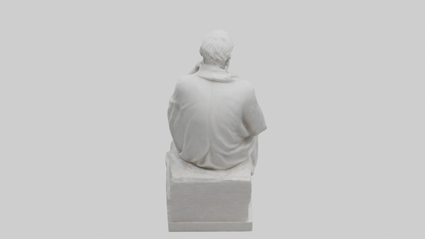 3D model Pondering Philosopher statue model VR / AR / low-poly