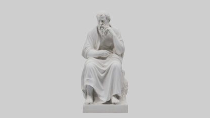 3D model Pondering Philosopher statue model VR / AR / low-poly