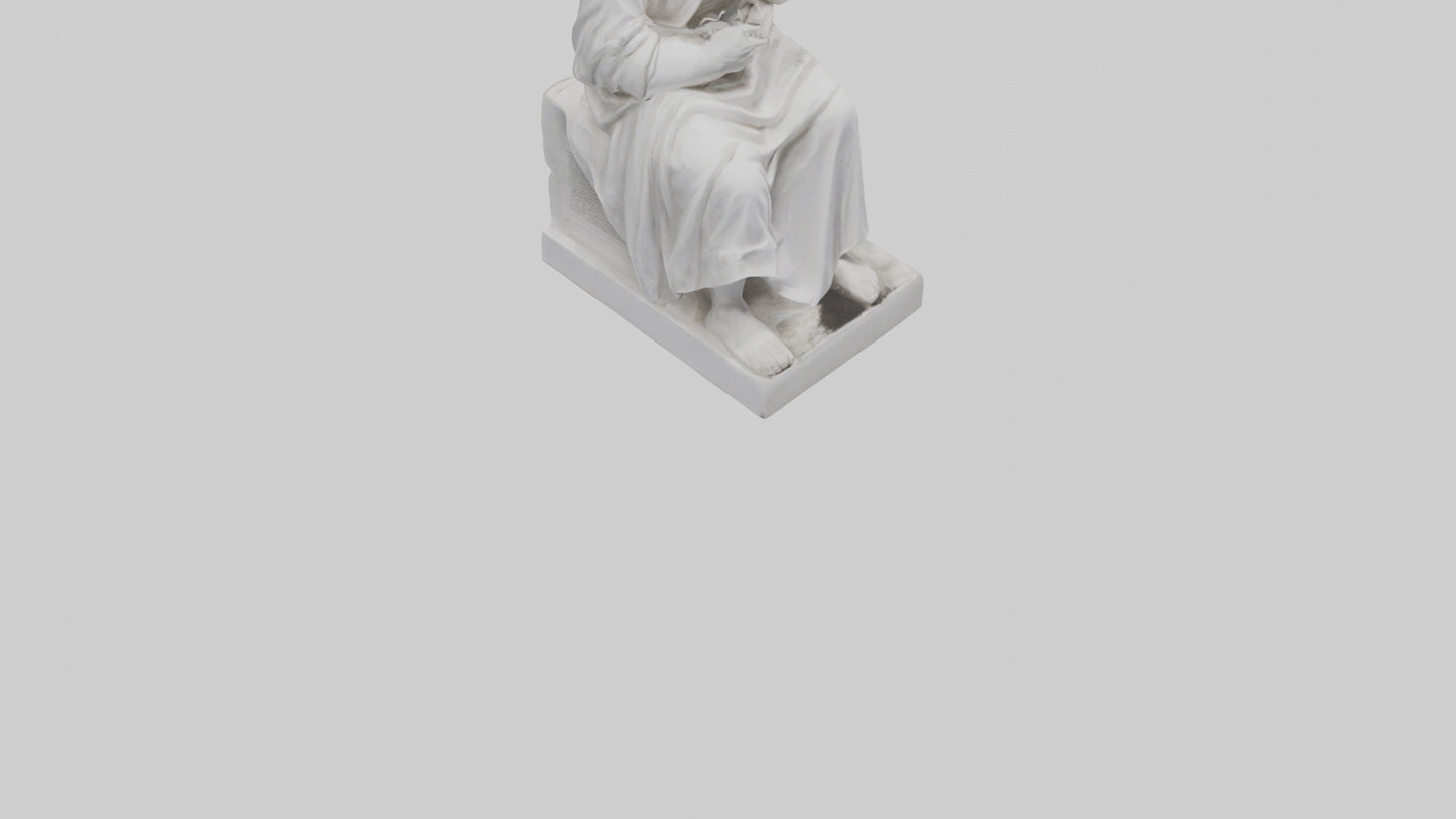 3D model Pondering Philosopher statue model VR / AR / low-poly