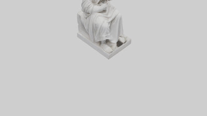 3D model Pondering Philosopher statue model VR / AR / low-poly