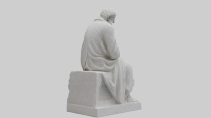 3D model Pondering Philosopher statue model VR / AR / low-poly
