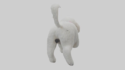 3D model Poodle retrieving toy model VR / AR / low-poly
