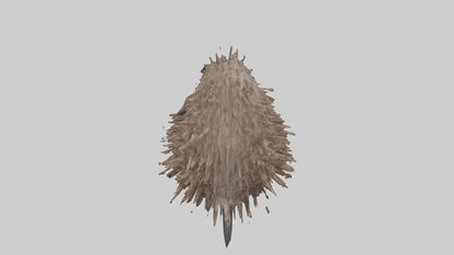 3D model Porcupine defending model VR / AR / low-poly