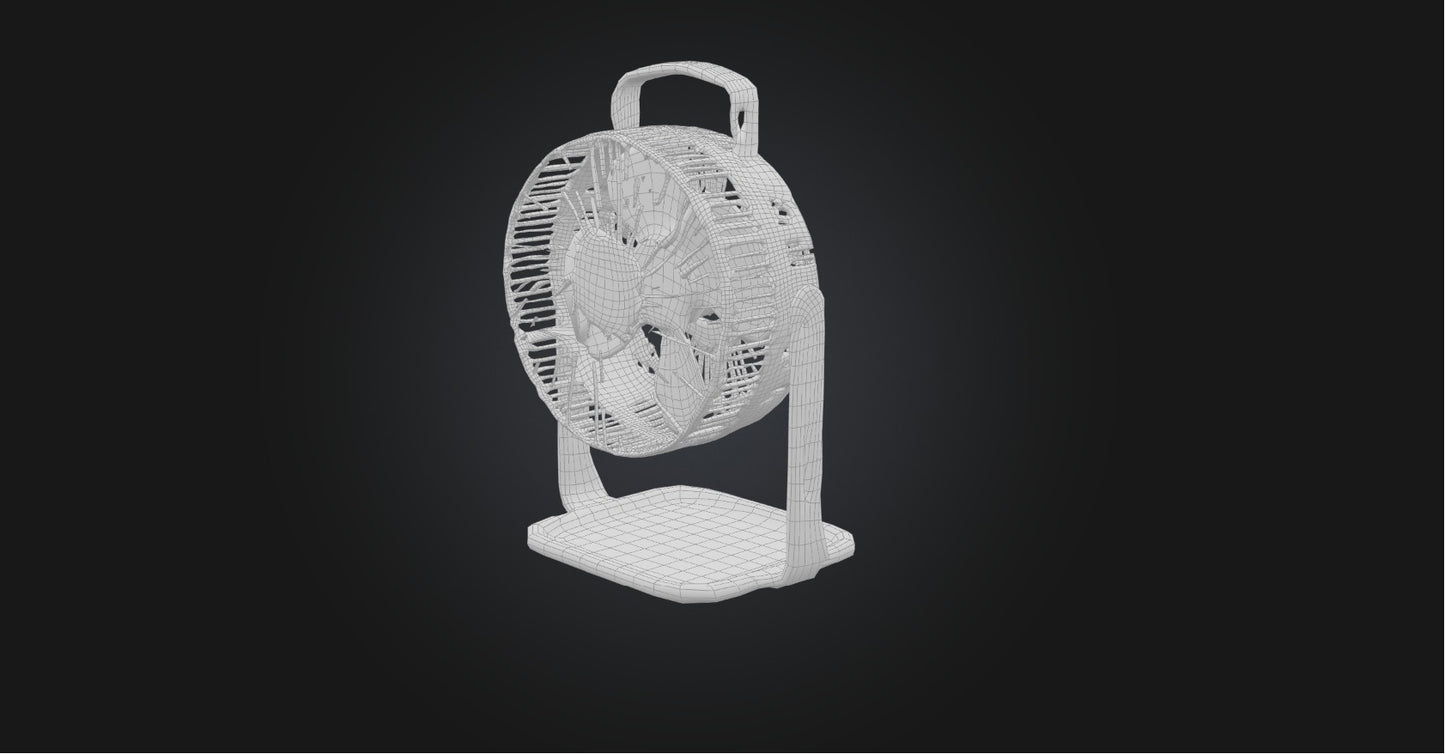 3D model Portable fan VR / AR / low-poly