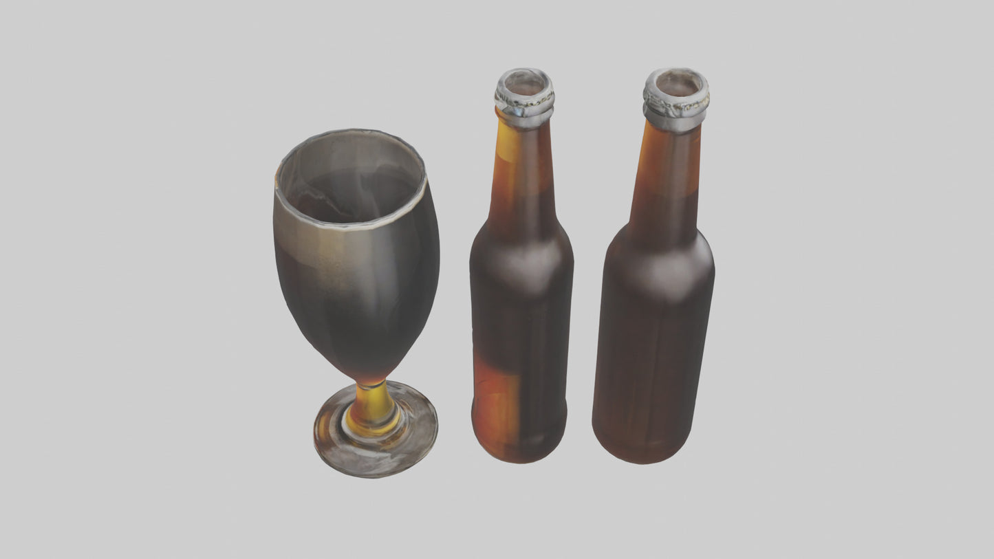 3D model Porter beer model VR / AR / low-poly