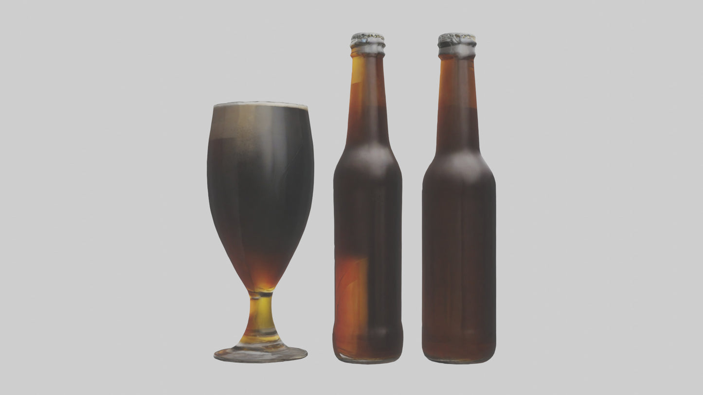 3D model Porter beer model VR / AR / low-poly