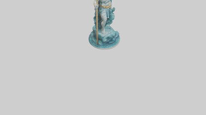 3D model Poseidon King of the sea statue model VR / AR / low-poly