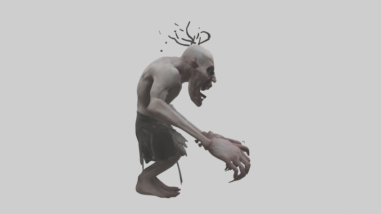3D model Possessed man model VR / AR / low-poly