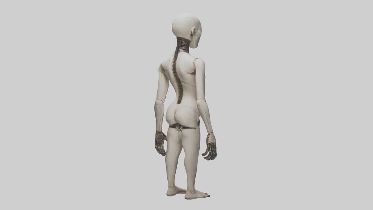 3D model Possessed mannequin model VR / AR / low-poly