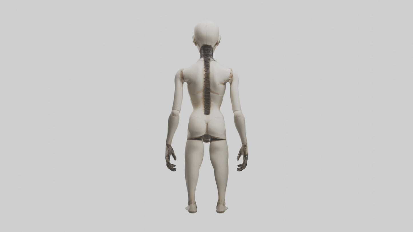 3D model Possessed mannequin model VR / AR / low-poly