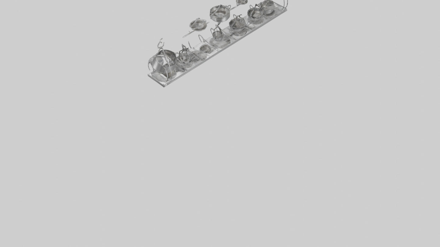 Pot rack model VR / AR / low-poly