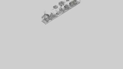 Pot rack model VR / AR / low-poly