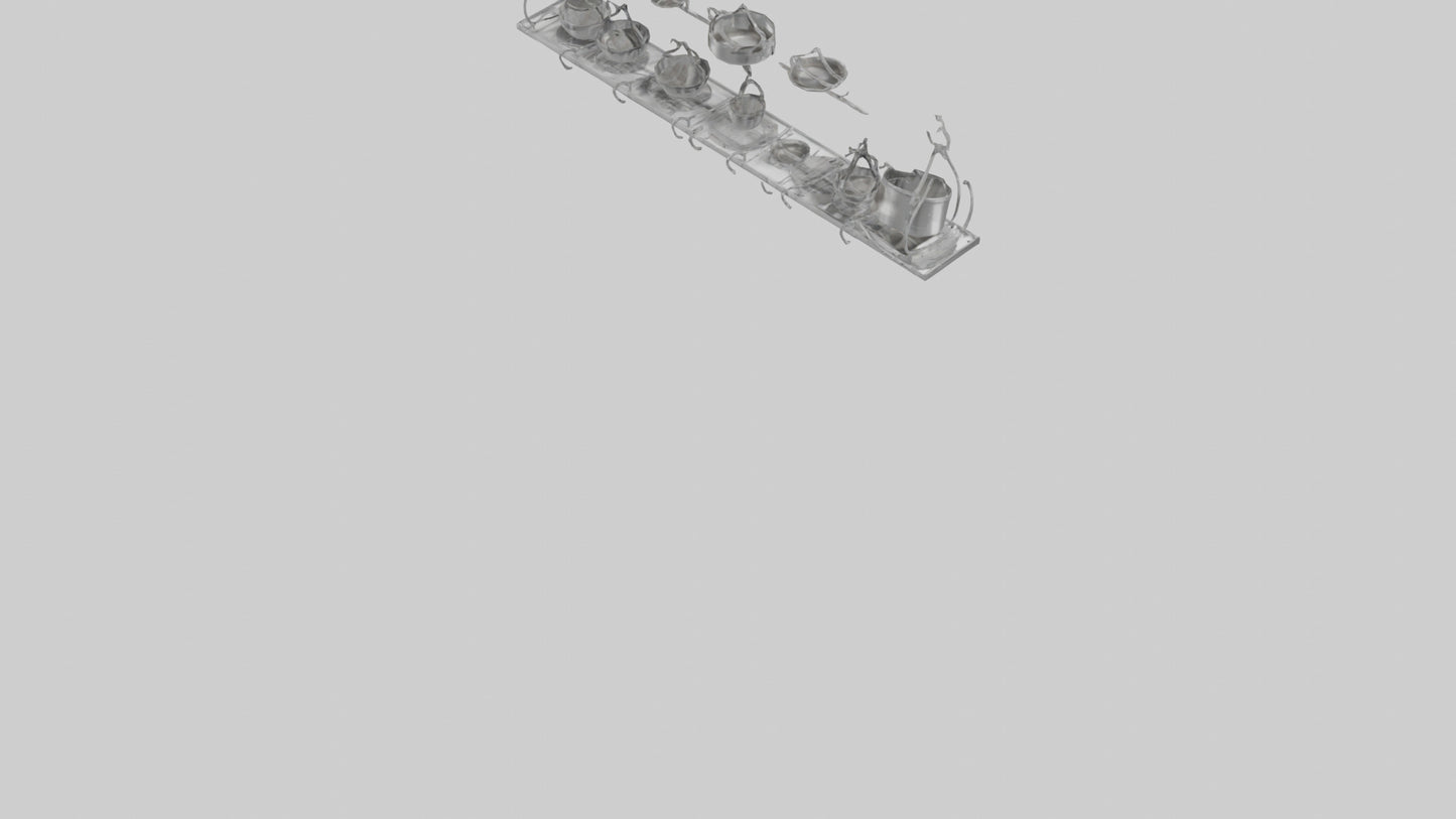 Pot rack model VR / AR / low-poly