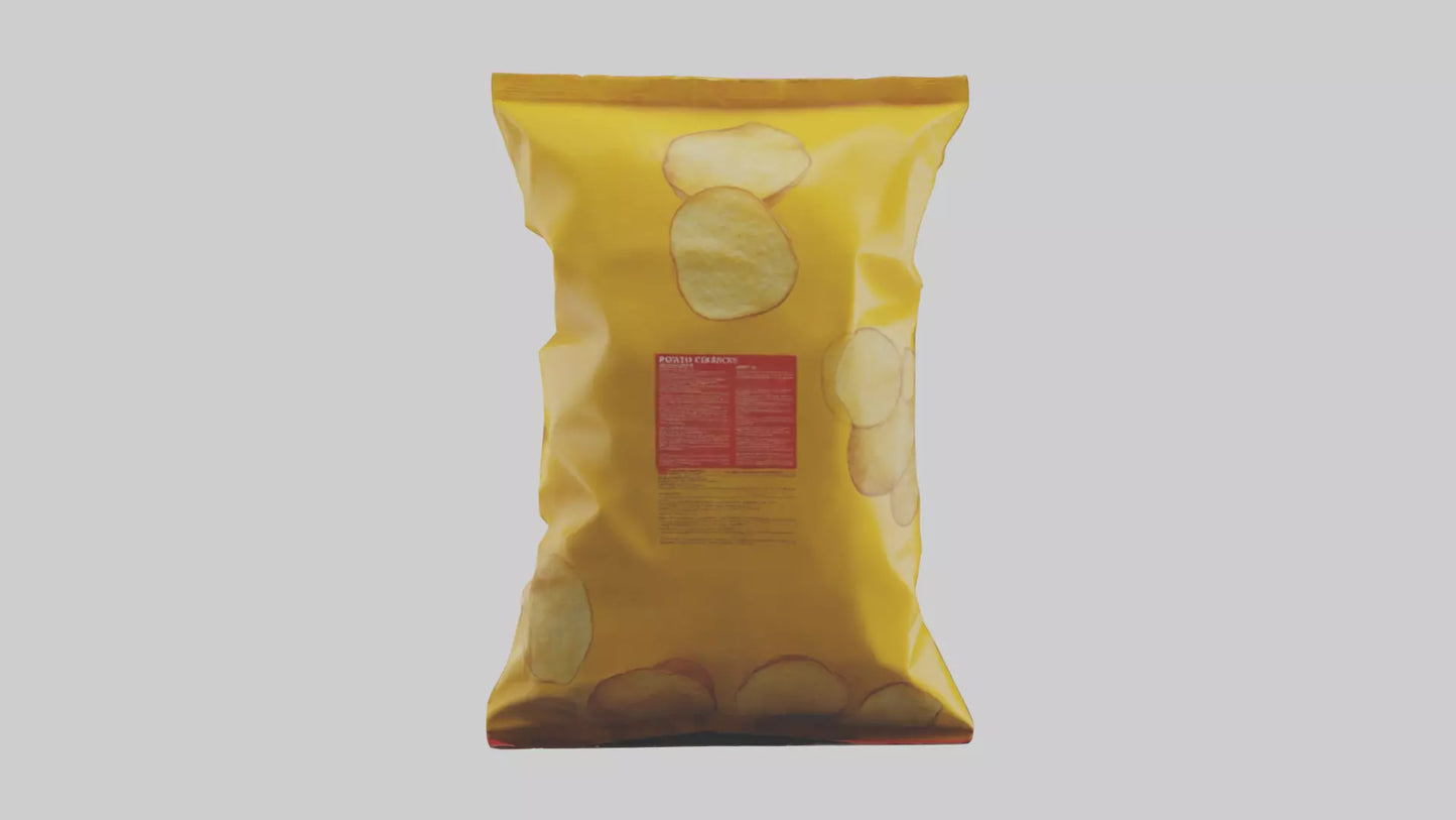 3D model Potato Chips Bag model VR / AR / low-poly
