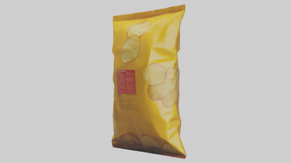 3D model Potato Chips Bag model VR / AR / low-poly