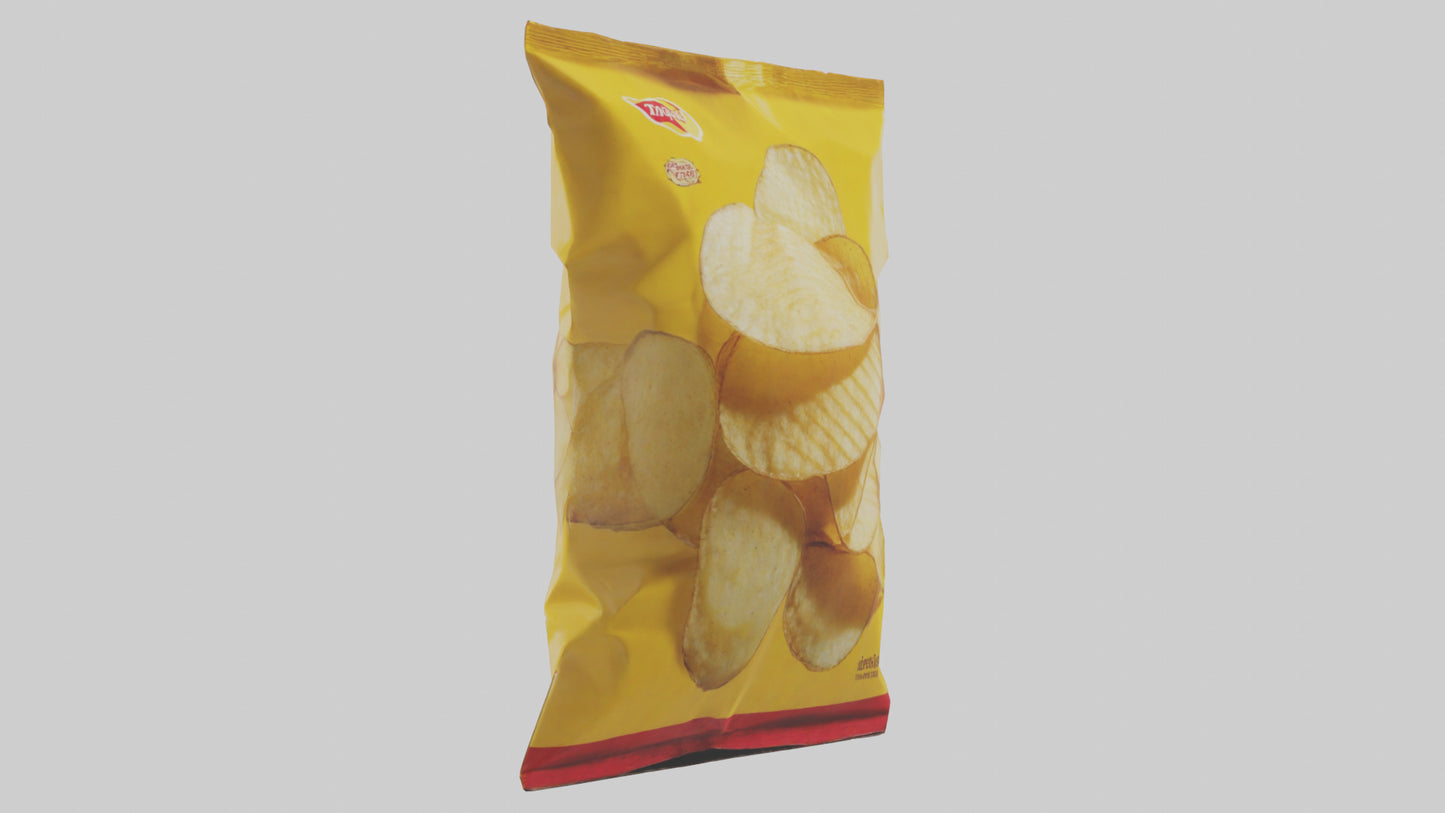 3D model Potato Chips Bag model VR / AR / low-poly
