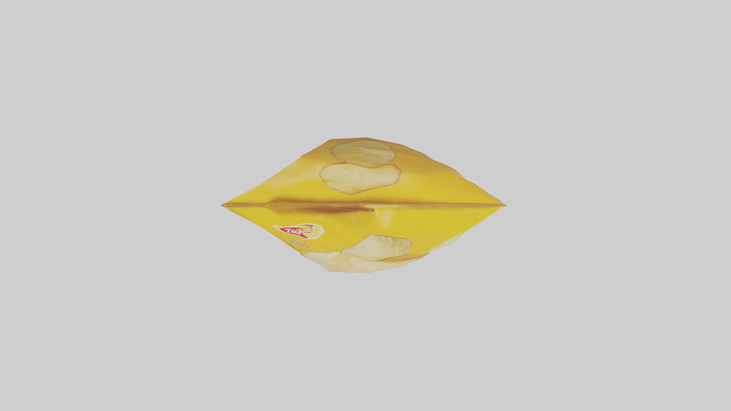 3D model Potato Chips Bag model VR / AR / low-poly
