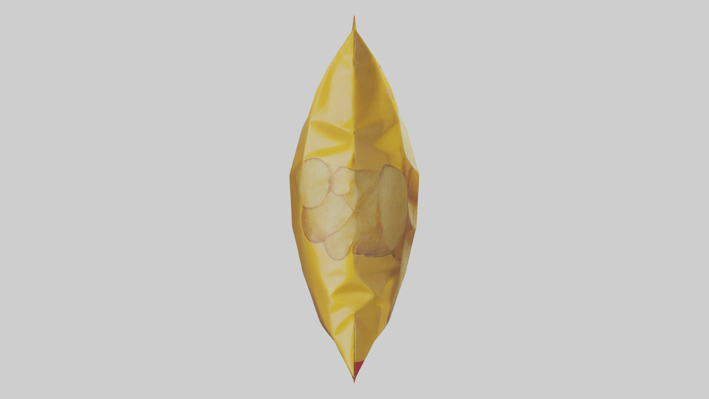 3D model Potato Chips Bag model VR / AR / low-poly