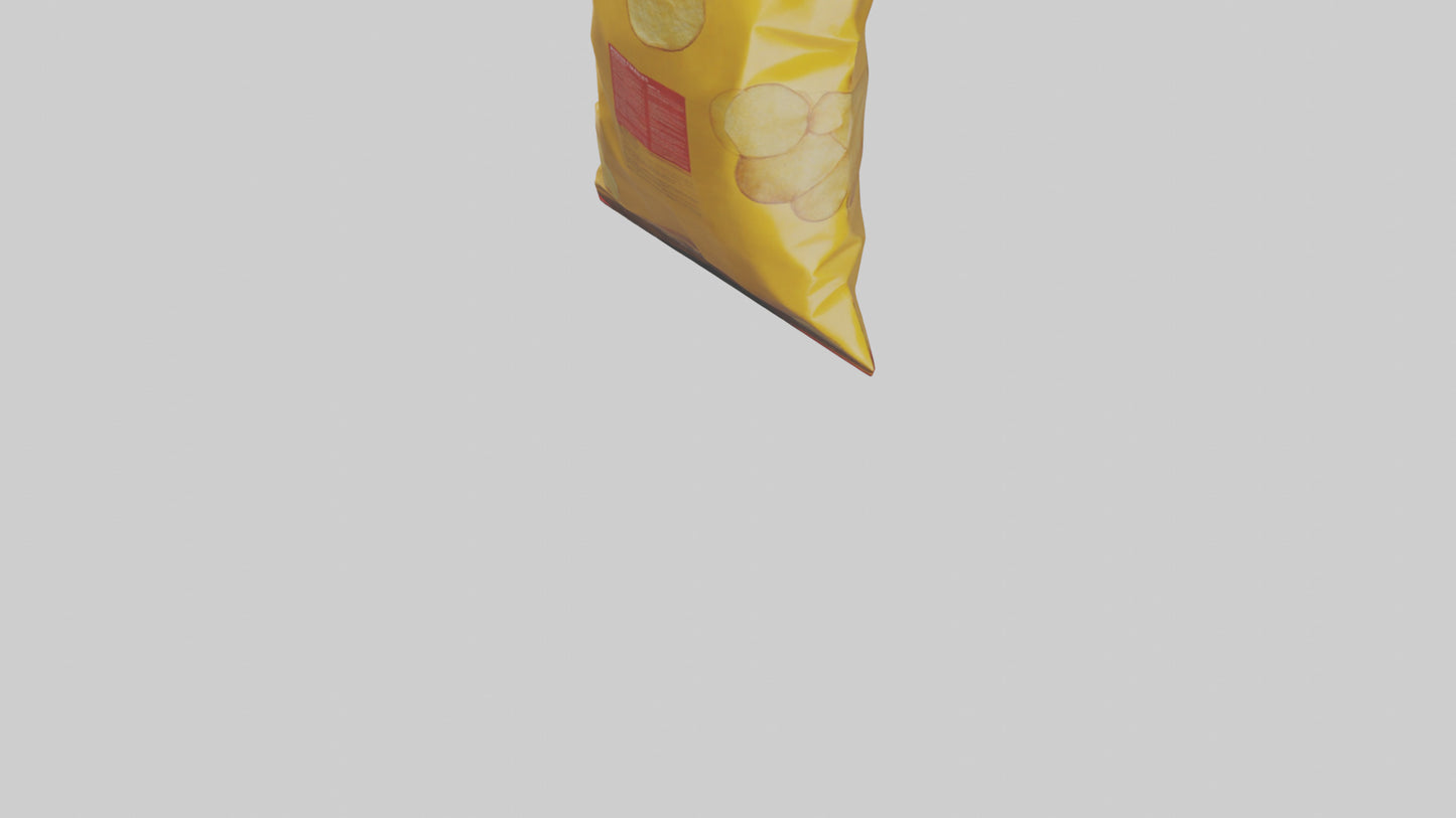 3D model Potato Chips Bag model VR / AR / low-poly
