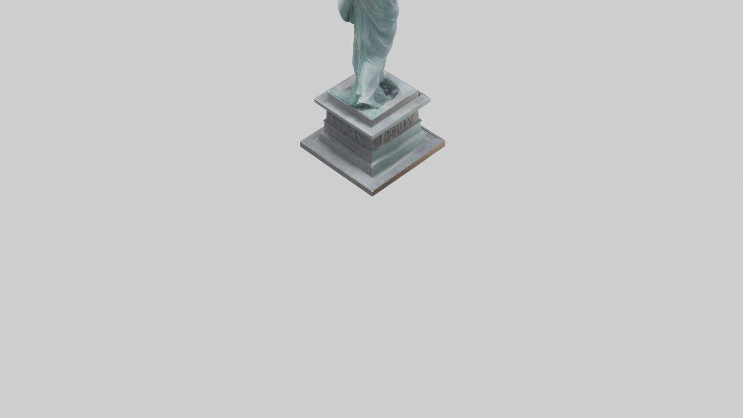 3D model Power of Liberty statue model VR / AR / low-poly